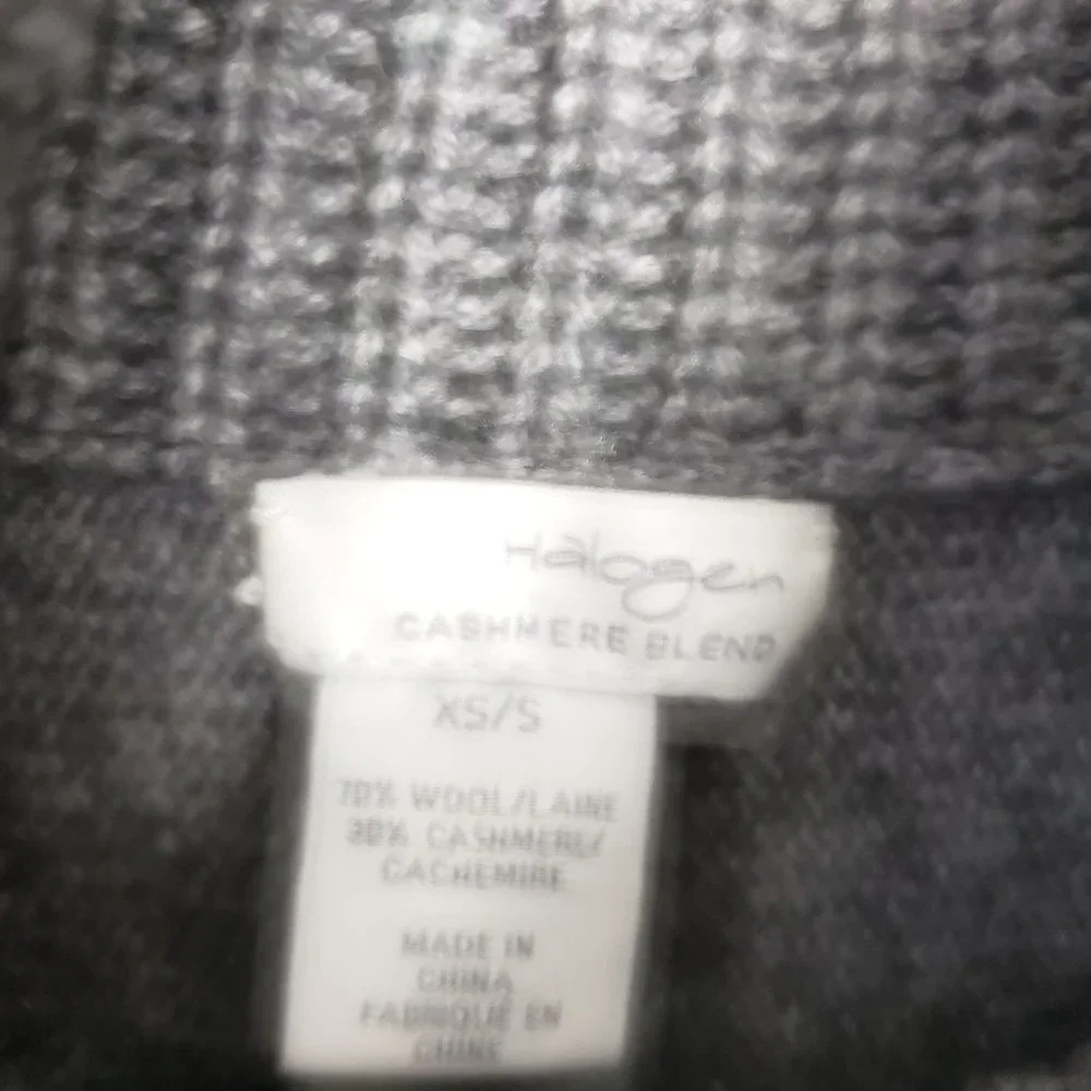 Halogen Wool & Cashmere Blend Cowl Neck Poncho - Picture 7 of 8
